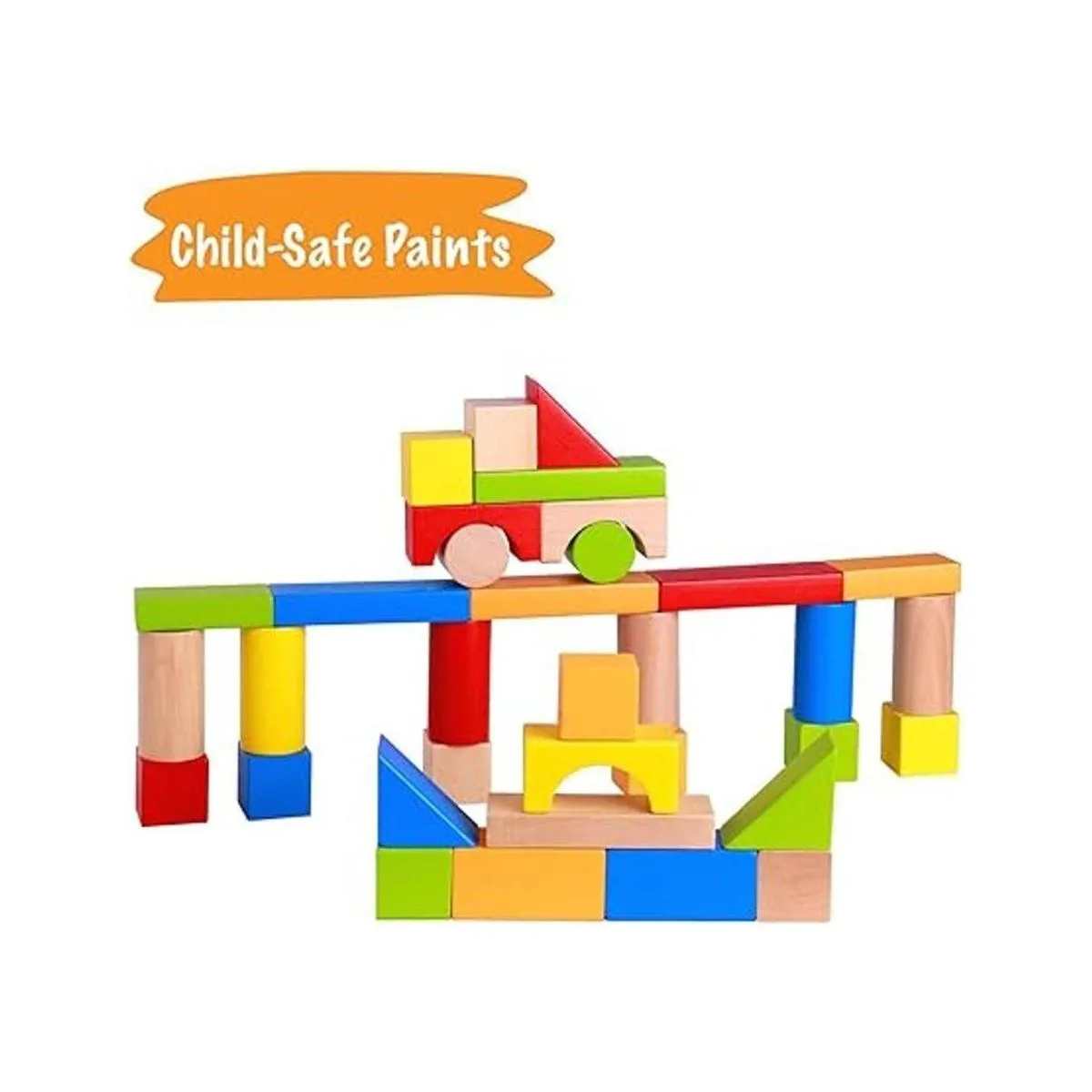 Pidoko Kids Juego de bloques de construcción de madera_2