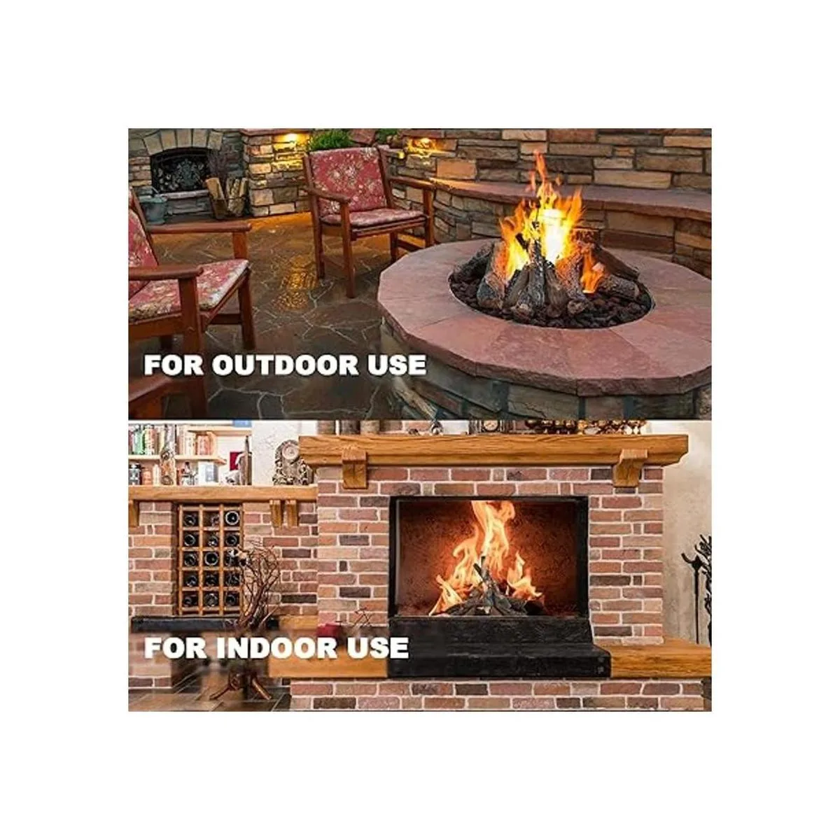 Skyflame Juego de 8 piezas de madera de cerámica y_5