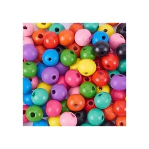 PH PandaHall 250 cuentas de madera de colores de 0.394 in_3