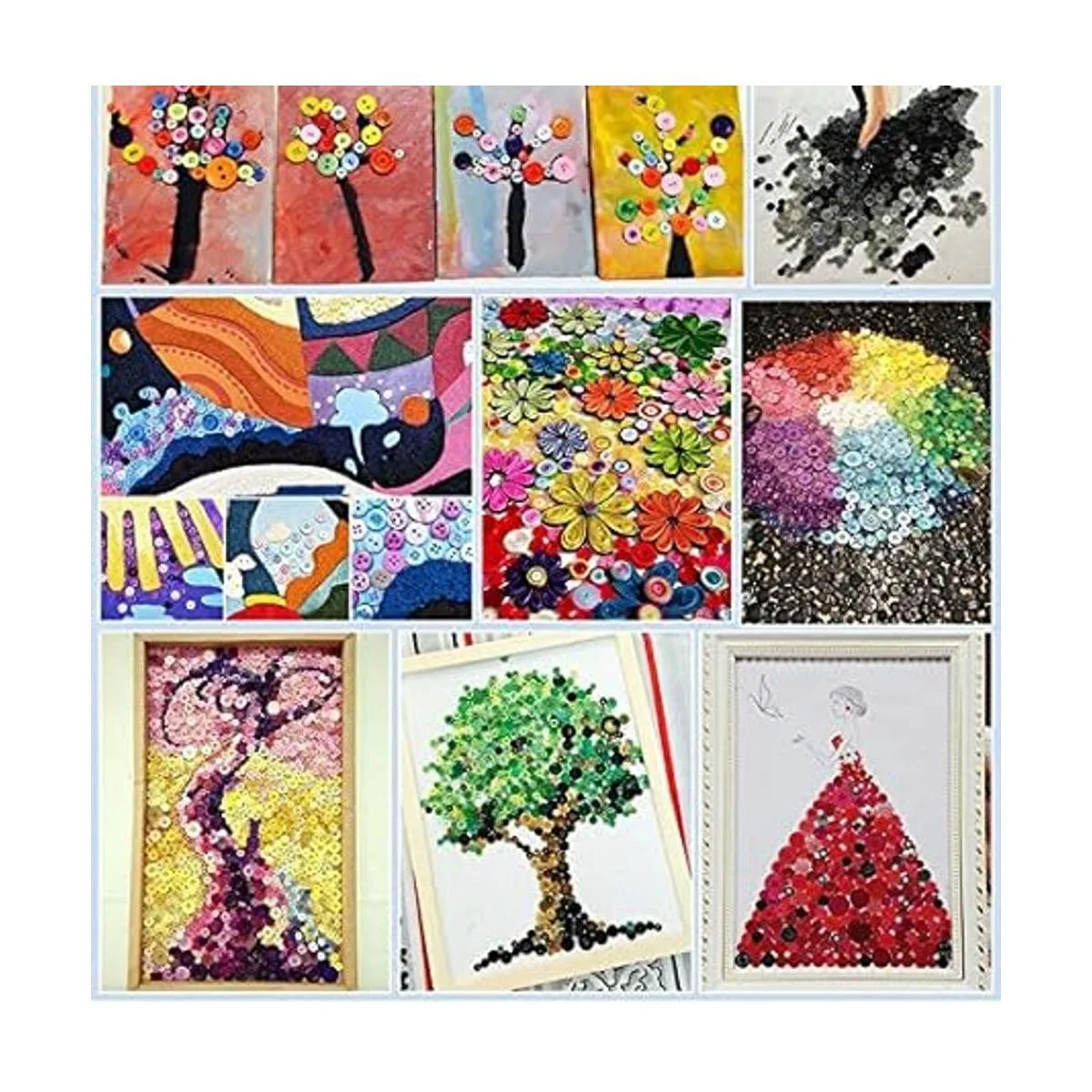 Esoca 650 botones de madera marrón para manualidades_7