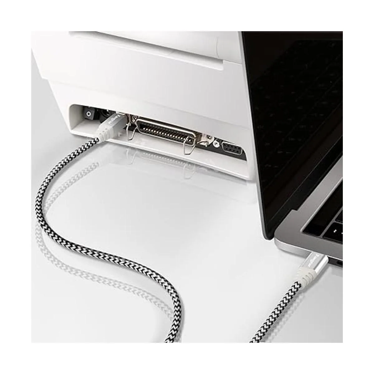 Fasgear Cable USB C a USB B de 6 pies de nailon trenzado_6