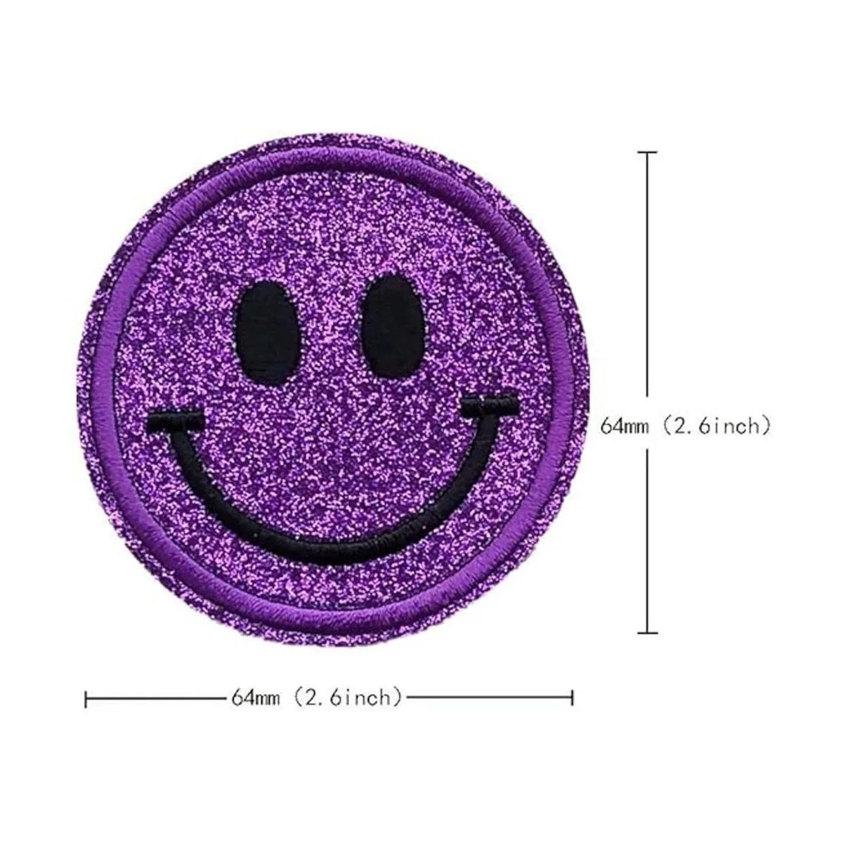 Qingxi Charm 18 piezas brillante chispa sonrisa cara coser_6