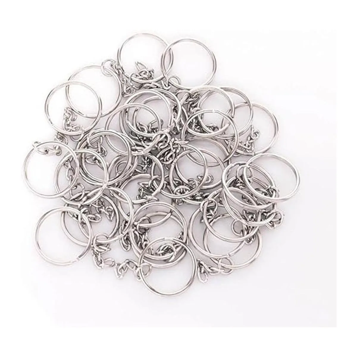 KINGFOREST 100 llaveros divididos con cadena de 1 pulgada_5