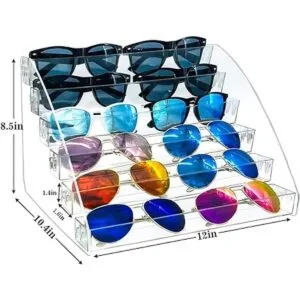 MineSign Organizador de gafas de sol transparente para_2