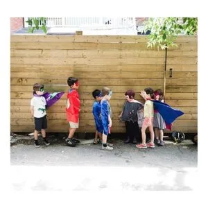 Conjunto de capas de superhéroe para niños disfraz con_5