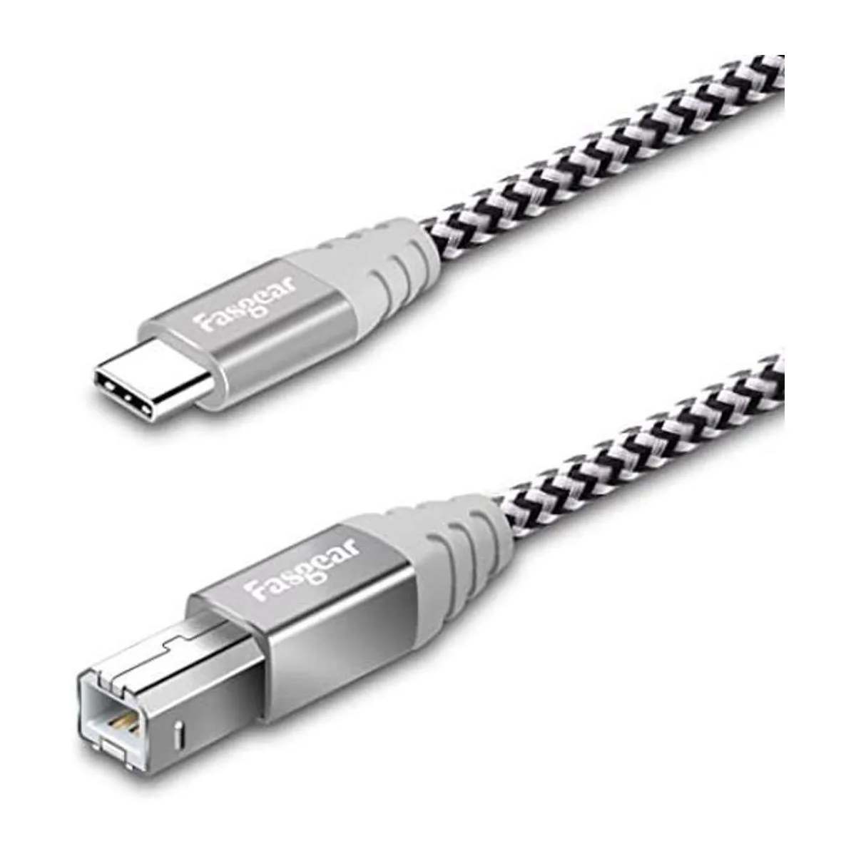 Fasgear Cable USB C a USB B de 6 pies de nailon trenzado_1