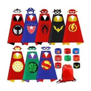 Conjunto de capas de superhéroe para niños disfraz con_1