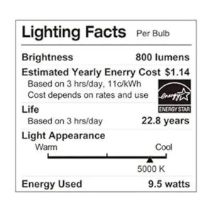 LUNO Bombilla LED regulable A19 9.5 W equivalente a 60_5