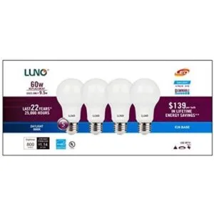 LUNO Bombilla LED regulable A19 9.5 W equivalente a 60_2