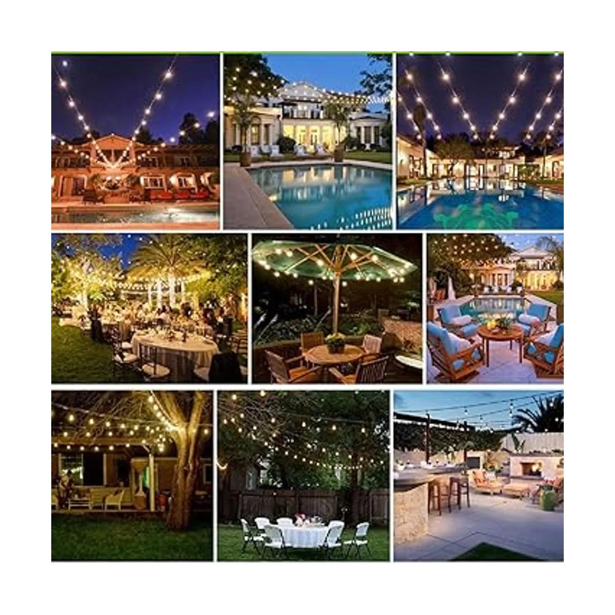 Svater 2 unidades de cadena de luces LED S14 IP65_6