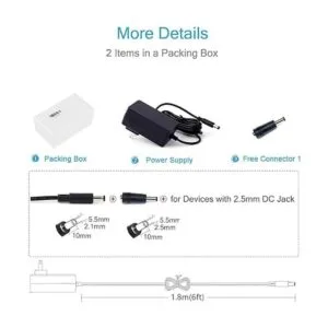 Maxson Cargador de fuente de alimentación de 15 V 2 A_5