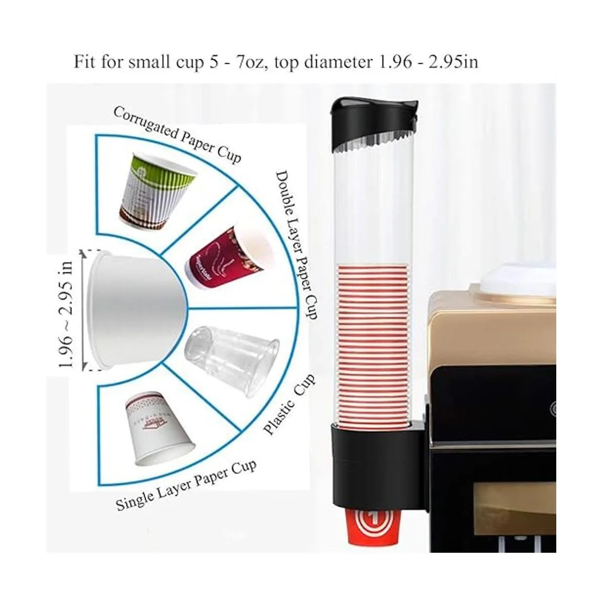 Samhe Dispensador de taza de tipo tirón mediano soporte_4