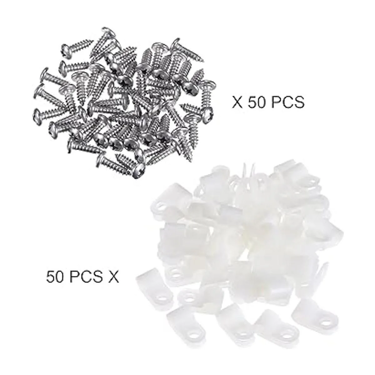 Hicarer Paquete de 50 abrazaderas de alambre tipo R clips_4