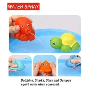 Bath Toy Water Spraying Discoloration Floating Animals_2