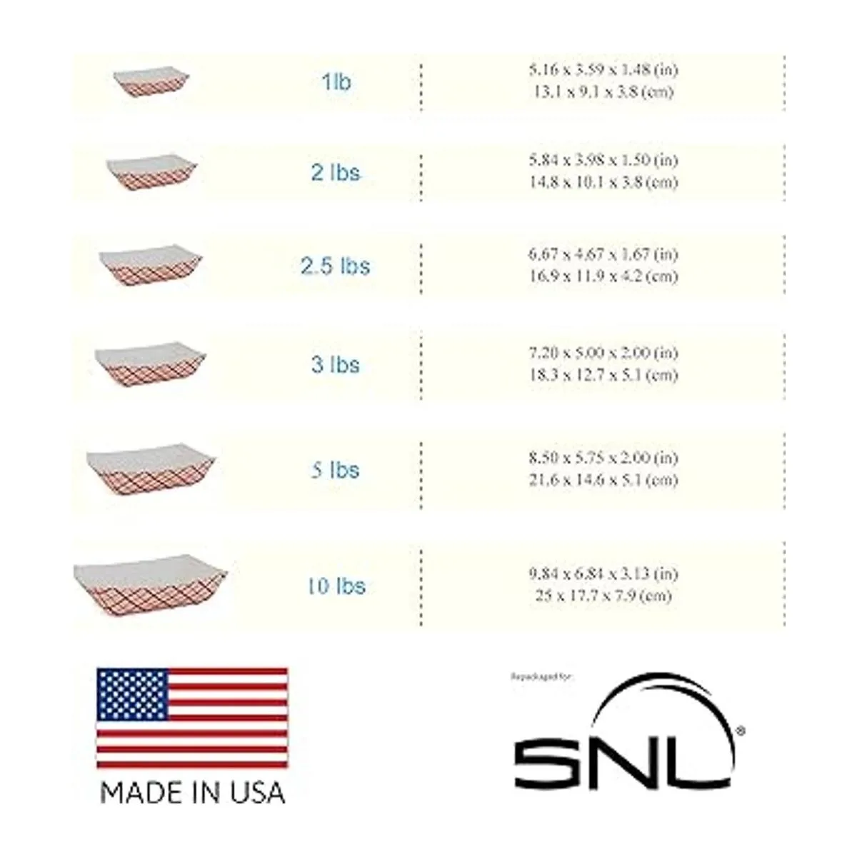 SNL Bandejas de papel de 3 libras duraderas fabricadas_5