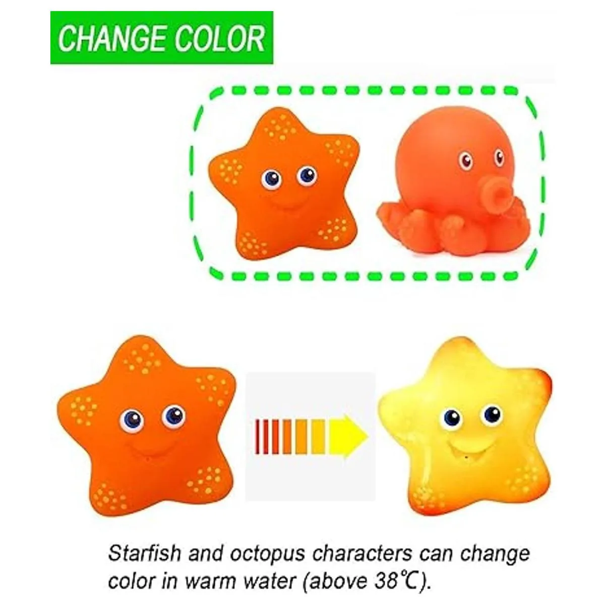 Bath Toy Water Spraying Discoloration Floating Animals_4