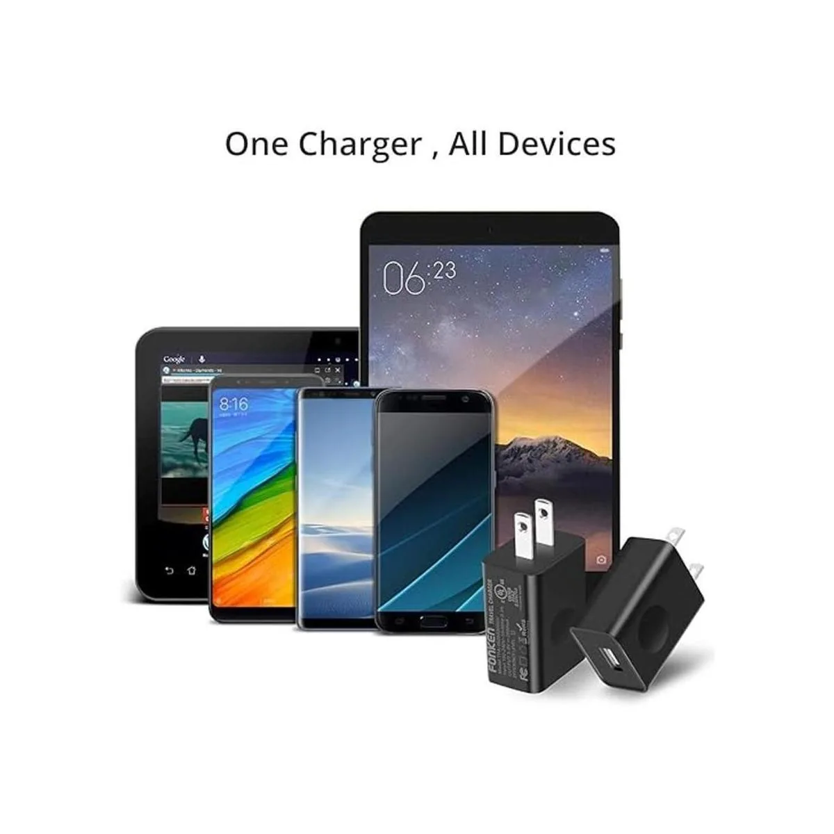 FONKEN Cargador de pared USB adaptador de corriente de 5_4