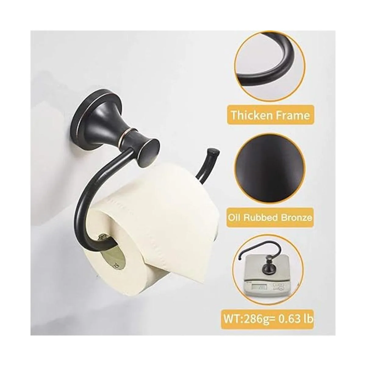 BESy Soporte de papel higiénico de bronce aceitado_2