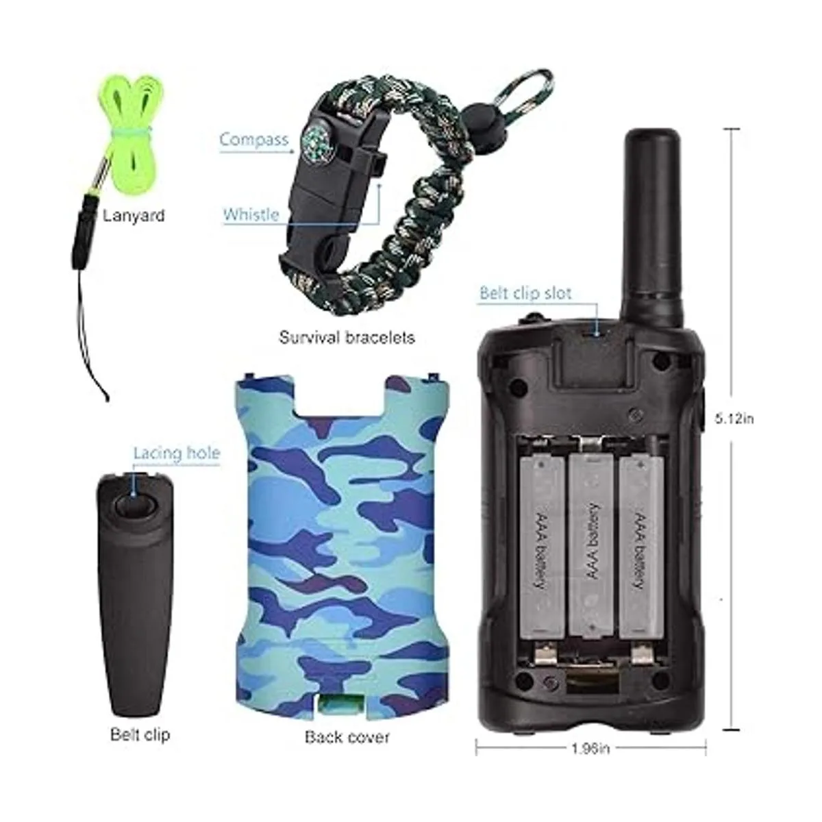 Aikmi Walkie Talkies para niños de 22 canales de radio_6