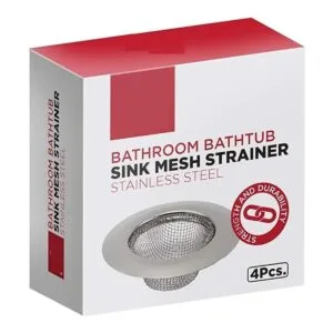 4 coladores de malla de acero inoxidable para bañera de_2