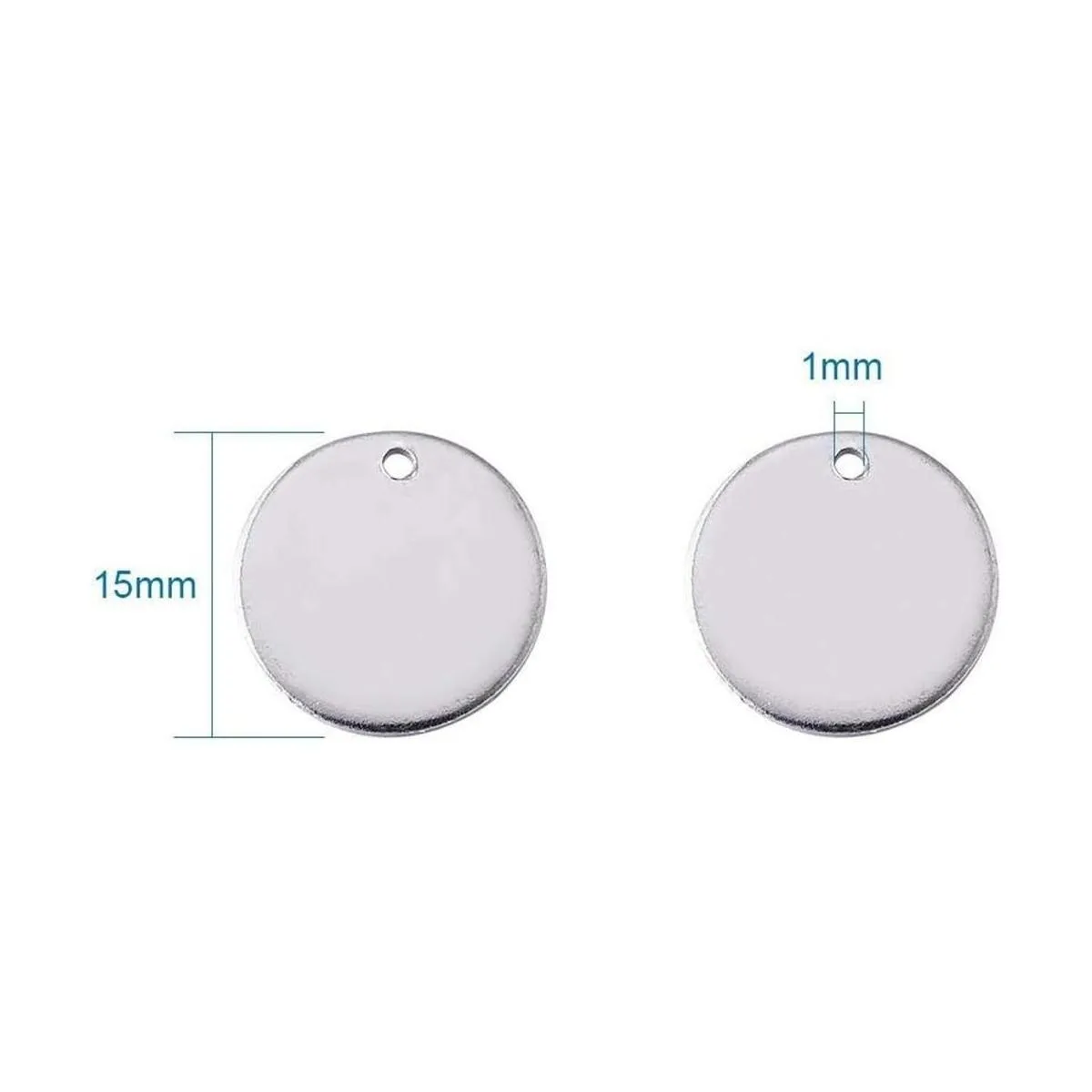 Kissitty Etiqueta de estampado en blanco Acero inoxidable_5