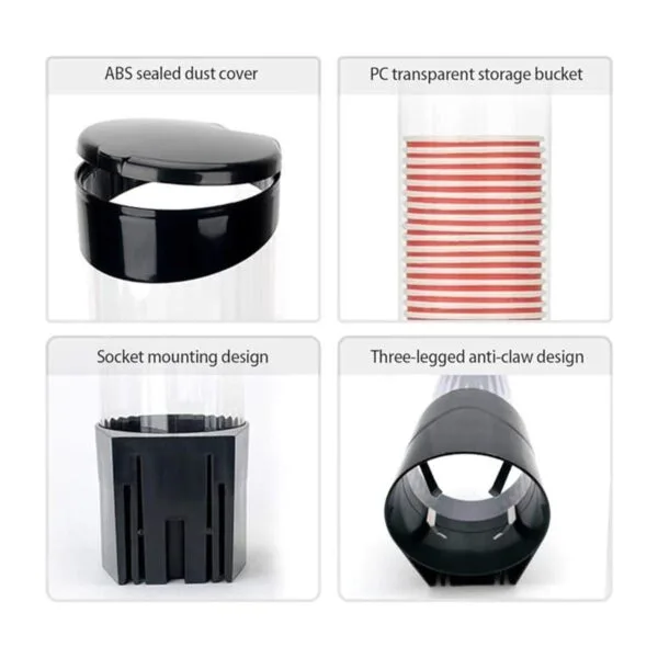 IWNTWY Dispensador de tazas de papel tipo tirador_4
