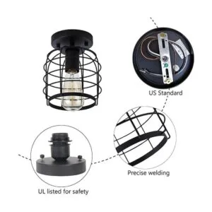 Create for Life Lámpara de techo industrial vintage de_3