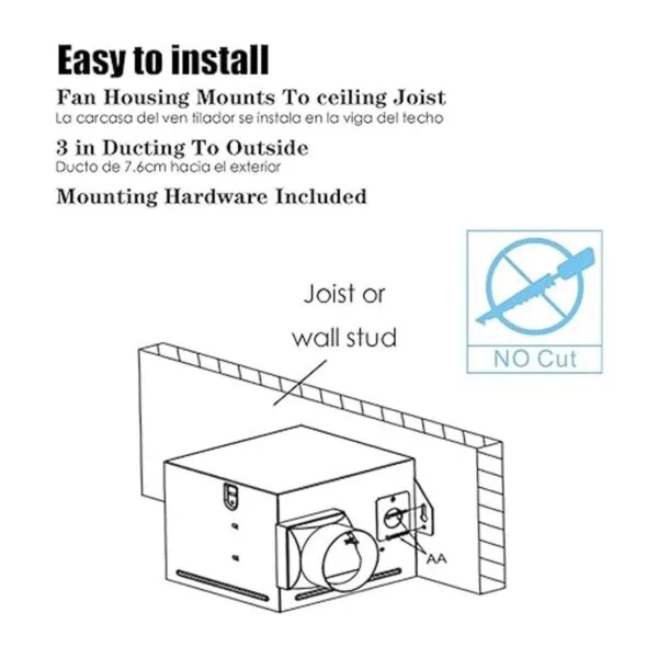 Tech Drive Ventilador de escape y ventilación de baño muy_3