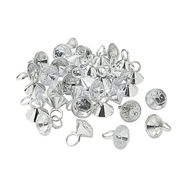 Paquete de 36 anillos de diamantes de plástico para_4
