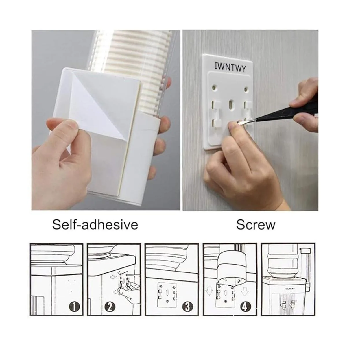 IWNTWY Dispensador de tazas de papel tipo tirador_6