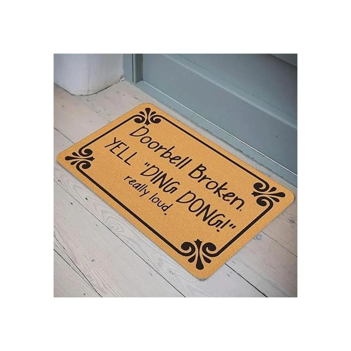 Divertido felpudo de bienvenida para exteriores divertido_2