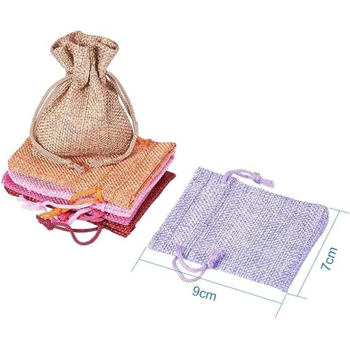 PH PandaHall 15 bolsas de embalaje de arpillera de colores_3