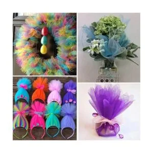 Supla Rollos de tul arcoíris de 8 colores en rollo de tela_6