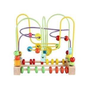 QZMTOY Juguetes de madera para niños pequeños laberinto_3