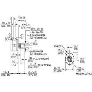 Taiss 3590S2103L Potenciómetro de 10K Potenciómetro de_6