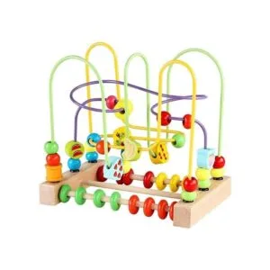 QZMTOY Juguetes de madera para niños pequeños laberinto_2