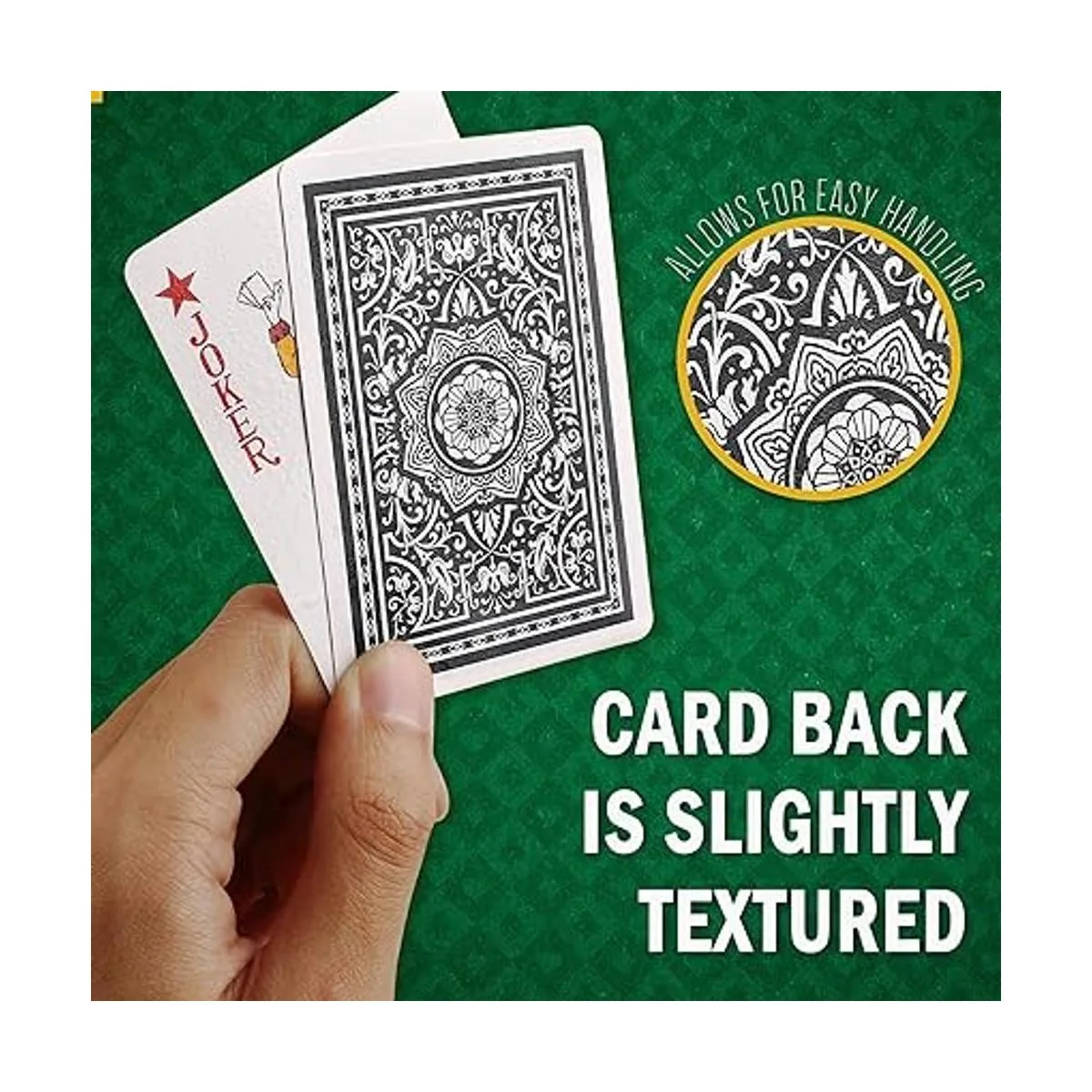 LotFancy Cartas de plástico Jumbo Index 2 barajas de_5