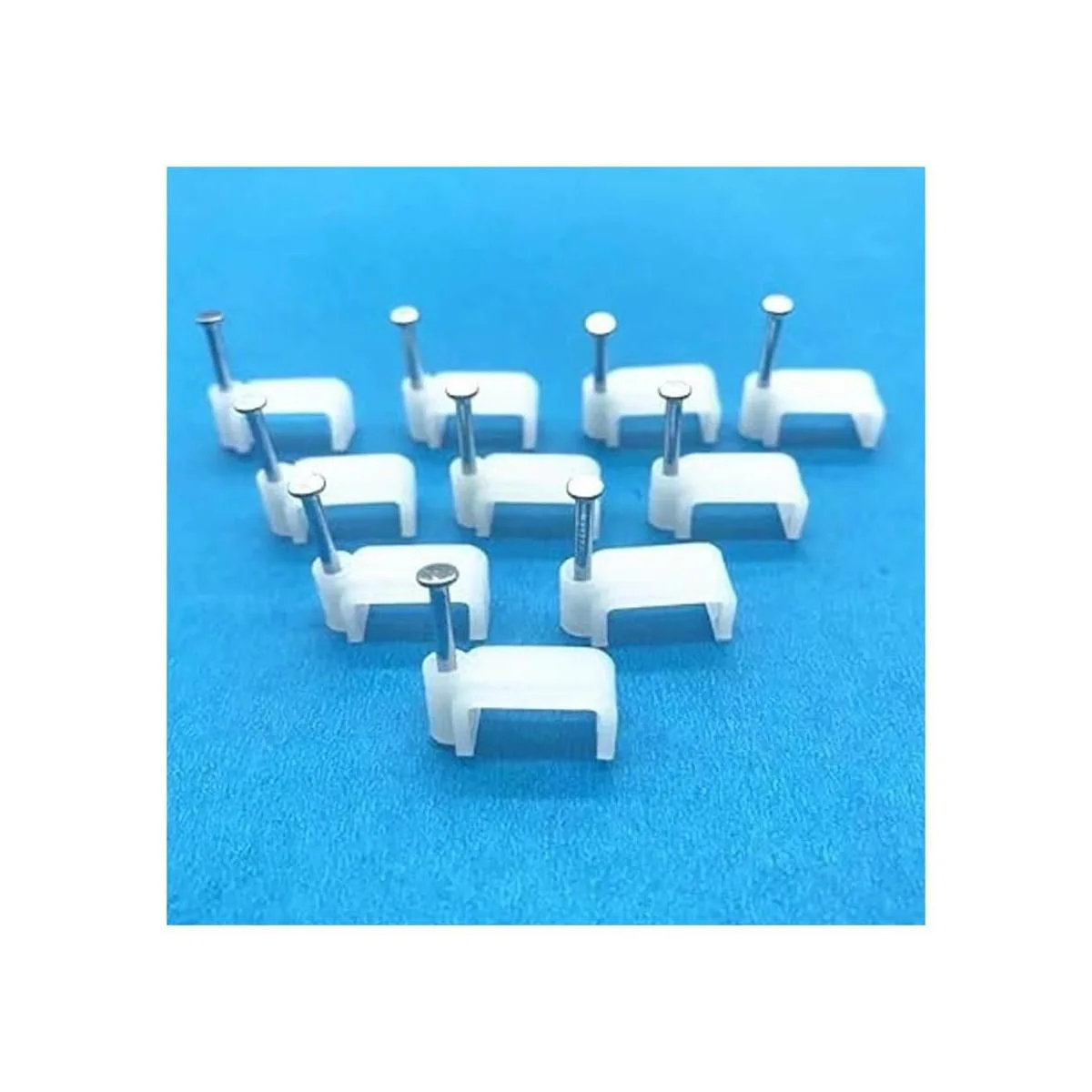 200 pcs 8 mm. plana Ethernet Cable de alambre Clips_2