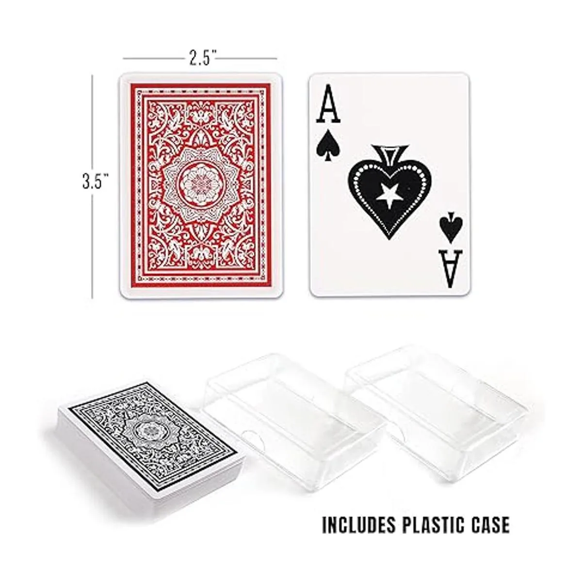 LotFancy Cartas de plástico Jumbo Index 2 barajas de_6