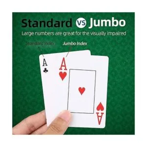 LotFancy Cartas de plástico Jumbo Index 2 barajas de_2