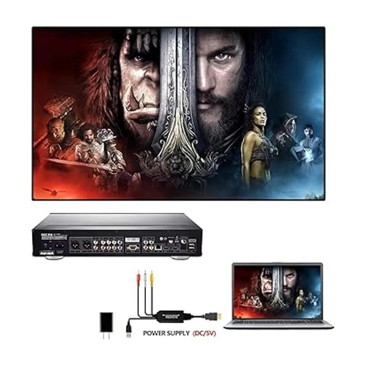 Convertidor RCA a HDMI cable RCA a HDMI cable_6