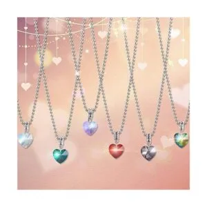 PH PandaHall Colgantes de cristal de corazón de 6 colores_4