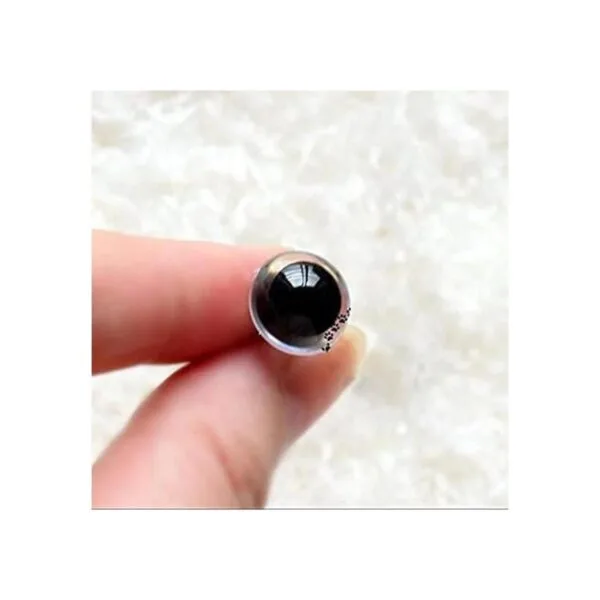50 piezas de plástico transparente y negro con tornillo de_4