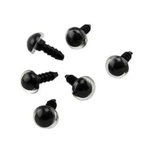 50 piezas de plástico transparente y negro con tornillo de_1