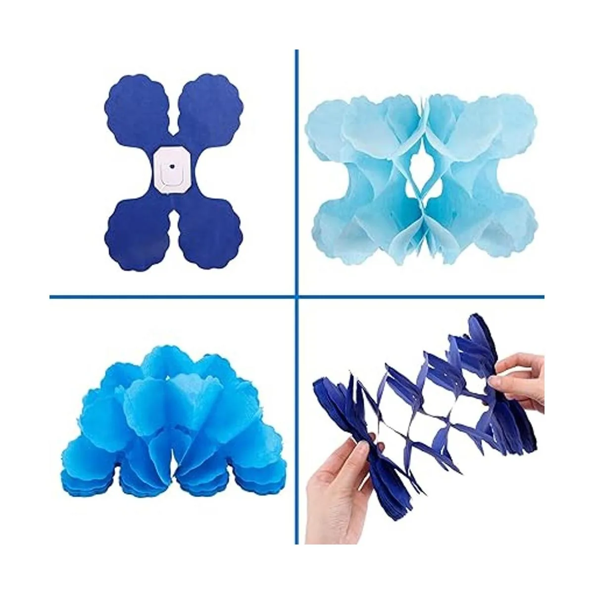 RUBFAC Guirnalda de trébol de cuatro hojas para fiesta_3