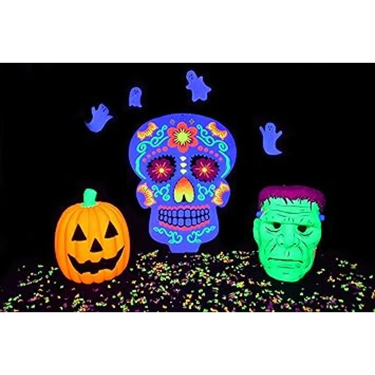 Midnight Glo Juego de 8 botellas de pintura acrílica negra_5