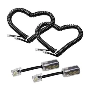 LOVK Juego de 2 cables para teléfono móvil sin enrollar_1