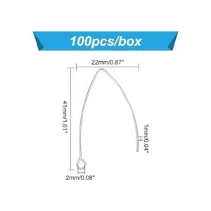 PH PandaHall 100 ganchos de acero inoxidable 304 para_4