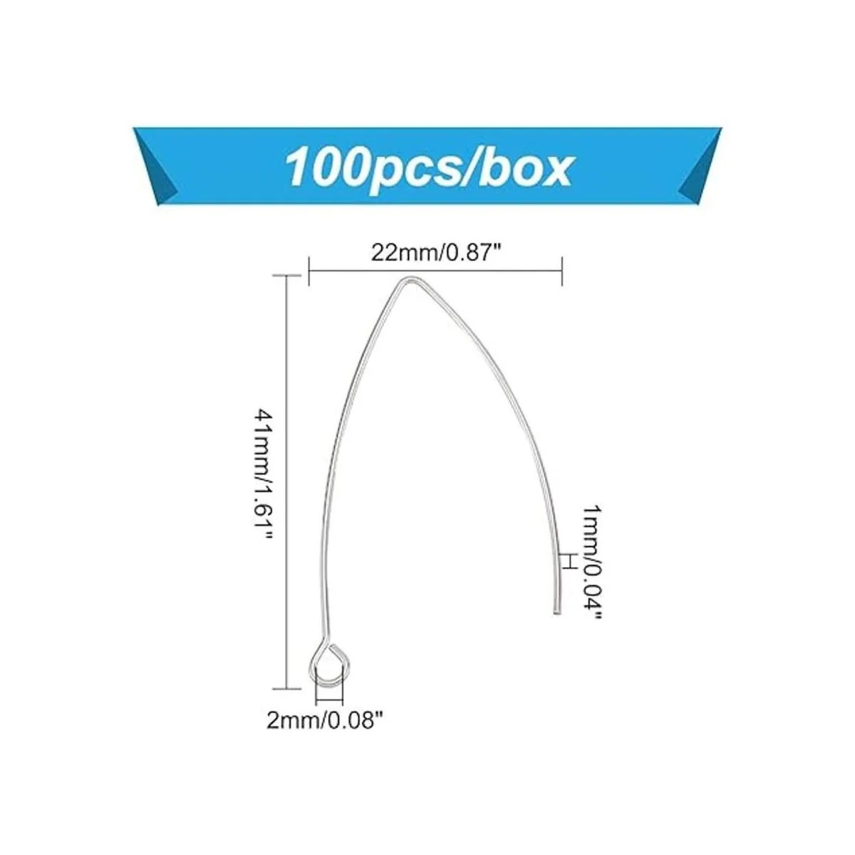 PH PandaHall 100 ganchos de acero inoxidable 304 para_4