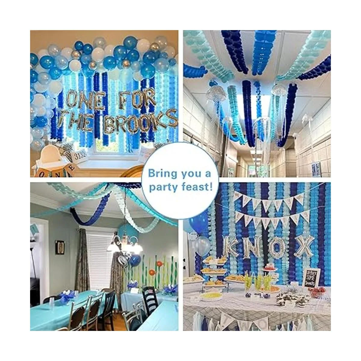 RUBFAC Guirnalda de trébol de cuatro hojas para fiesta_7